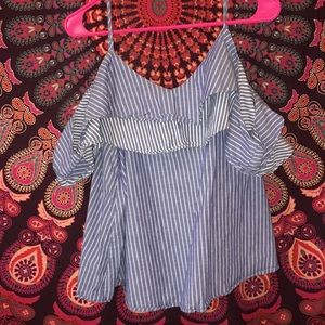 Striped Off The Shoulder Top